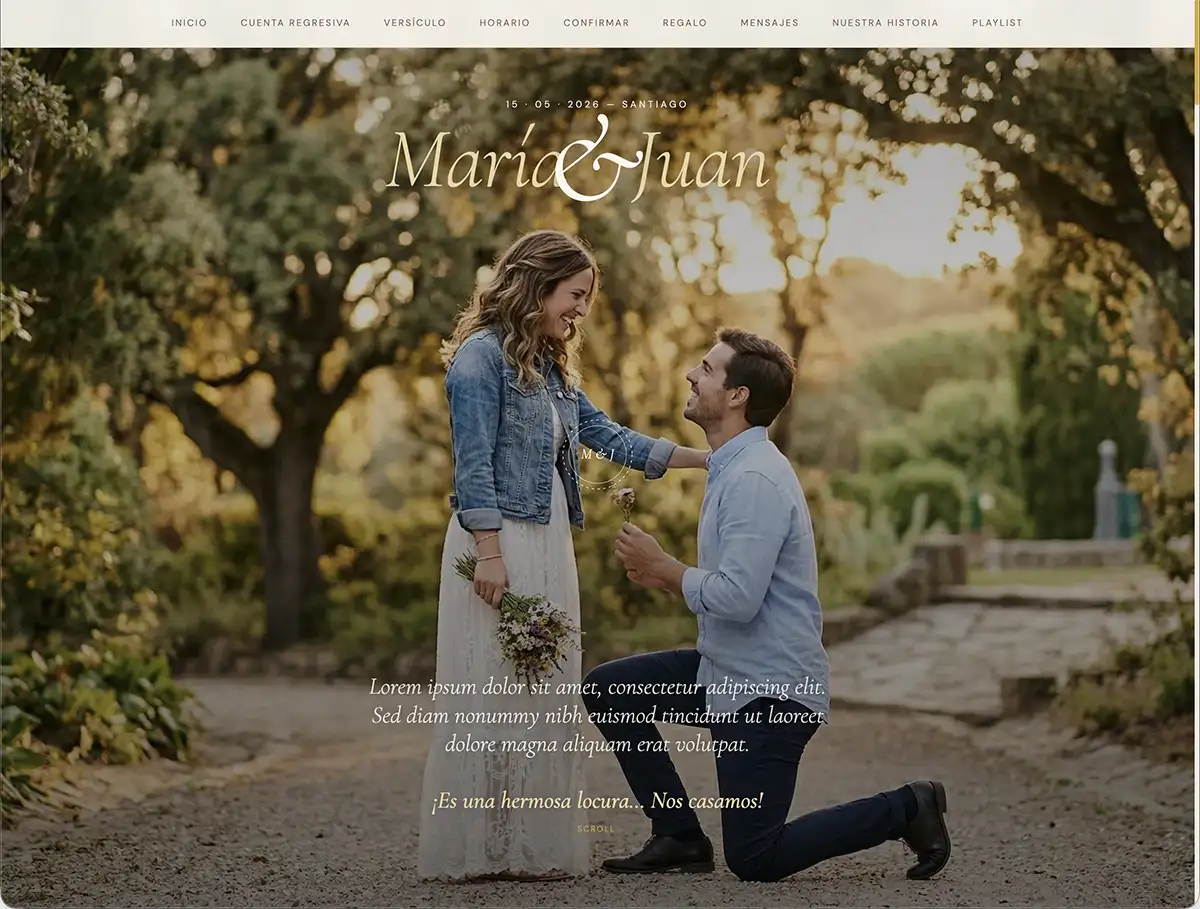 Demo invitación matrimonio